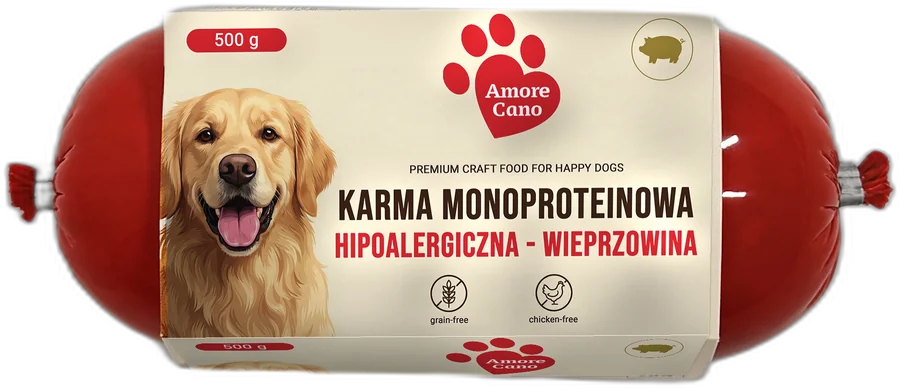 Amore Cano baton hipoalergiczny z wieprzowiną, 500 g