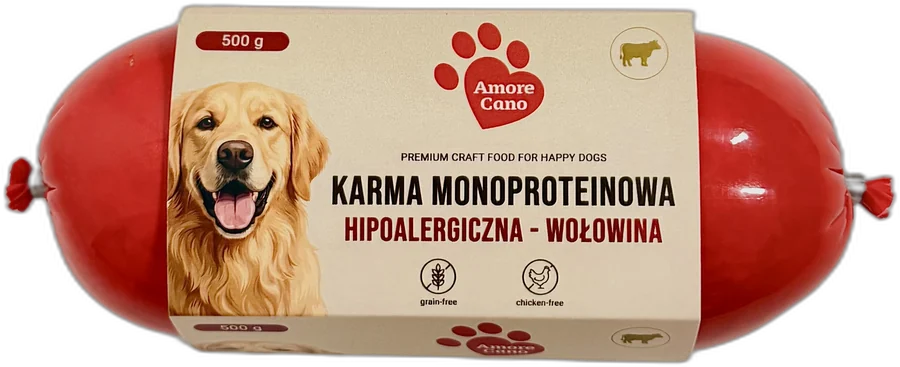 Amore Cano baton hipoalergiczny z wołowiną, 500 g